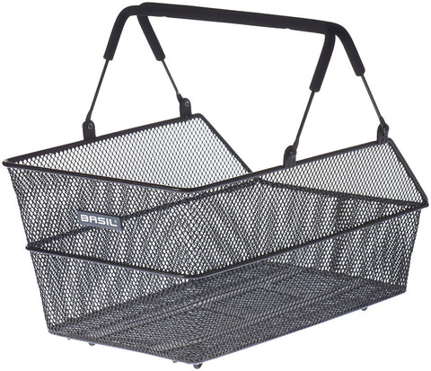 Basil Cento Rear Basket - Steel Black