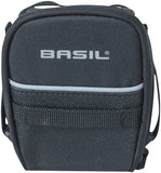 Basil Sport Design Saddle Bag - 1L Strap Mount Black