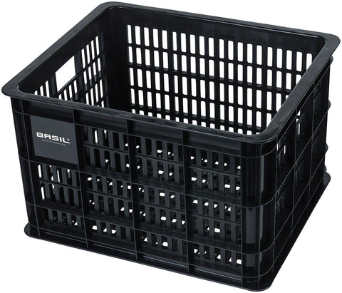 Basil Crate Basket - Medium 33L Plastic Black