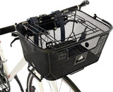 Axiom Pet Basket with Rack and Handlebar Mounts Black