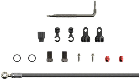 BRAKE DISC SRAM HYD HOSE KIT BK 2000mm BANJO SILVER MTN/RD BK