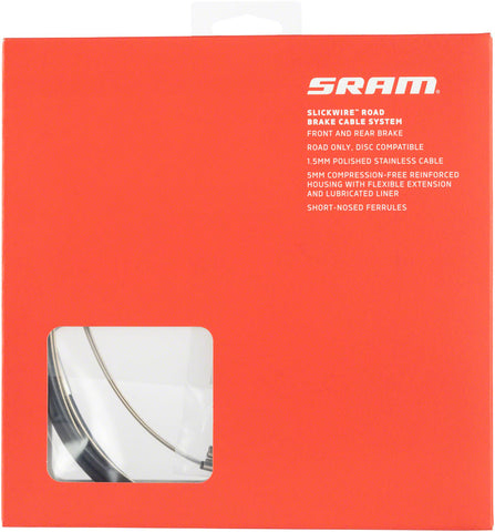 SRAM SlickWire Brake Cable and Housing Kit Road 5mm Kevlar Coated Black