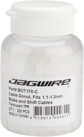 Jagwire Cable Spacer Donuts Clear 1.2mm Bottle of 600