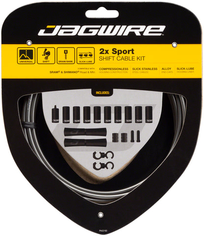 Jagwire 2x Sport Shift Cable Kit SRAM/Shimano Ice GRAY
