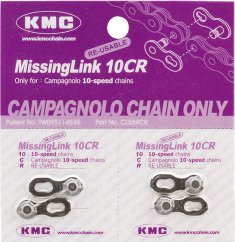KMC MissingLink 10CR for Campagnolo 10Speed Chains Silver