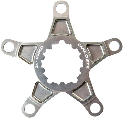 Cane Creek 2X Chainring Spider 110mm BCD Titanium GRAY