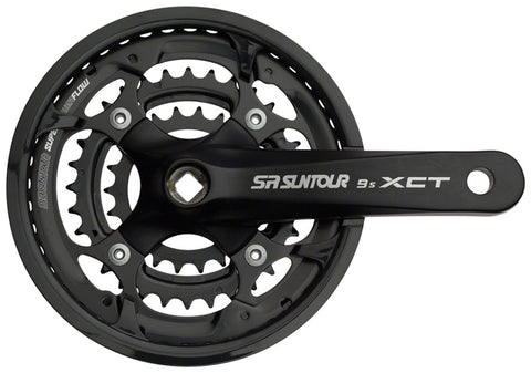 SR Suntour XCT Jr. Crankset 160mm 9Speed 44/32/22t 104/64 BCD Square