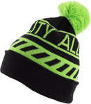 All City Sleddin' Hat Black/Lime Green One