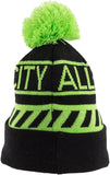 All City Sleddin' Hat Black/Lime Green One