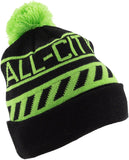 All City Sleddin' Hat Black/Lime Green One