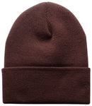 FOX Tight Knit Foldover Beanie Brown One Size