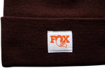 FOX Tight Knit Foldover Beanie Brown One Size