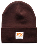 FOX Tight Knit Foldover Beanie Brown One Size