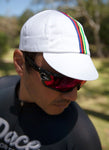 Pace Sportswear Traditional Cycling Cap - White/World Champion Stripe XL