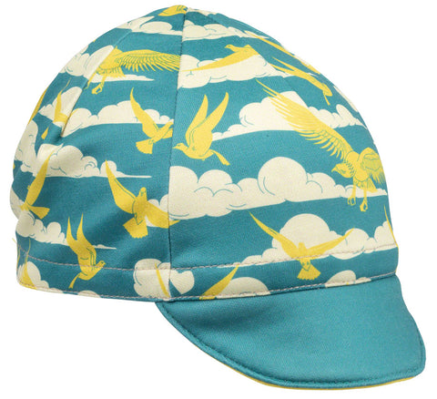 All City Fly High Cycling Cap - Teal Gold One Size