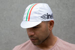 Pace Sportswear HexTek Cycling Cap UPF 50 Plus Cinelli/White One
