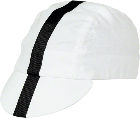 Pace Sportswear Classic Cycling Cap White with Black Tape