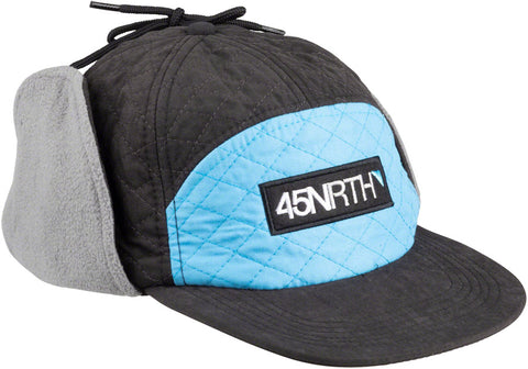 45NRTH Polar Flare Flap Cap Black Blue One