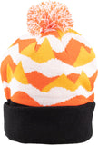 45NRTH Polar Flare Pom Hat Orange Black White One