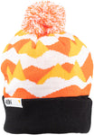 45NRTH Polar Flare Pom Hat Orange Black White One