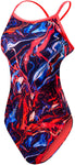 TYR Penello Diamondfit WoMen's Swimsuit Red/White/Blue 32