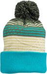 Salsa Juniper Pom Beanie Teal Sage Tan Green Black One