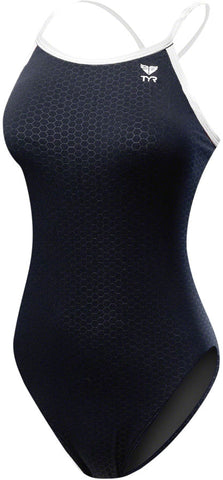 TYR Hexa Diamondfit WoMen's Swimsuit Black/White 34