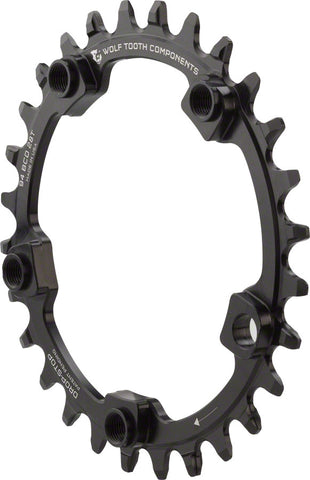 Wolf Tooth 94 BCD Chainring 28t 94 BCD 5Bolt DropStop Black