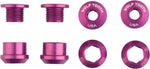Wolf Tooth 1x 6mm Chainring Bolt Purple Set of 4 Dual Hex Fittings