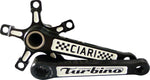 Ciari Turbino 2piece 24mm 5 Bolt Crankset Be LGian Black with White Inlay