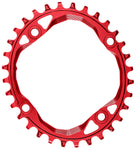 absoluteBlack Oval 104 BCD Chainring 32t 104 BCD 4Bolt NarrowWide Red