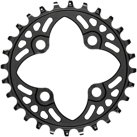 absoluteBlack Round 64 BCD Chainring 28t 64 BCD 4Bolt NarrowWide Black