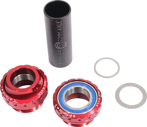 Profile Racing Elite 22mm Outboard Bearing Bottom Bracket Red No Spindle