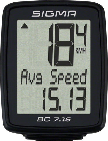 Sigma BC 7.16 Bike Computer Wired Black