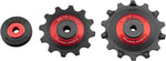 Enduro XD15 Ceramic Eagle Jockey Wheels/Idler Pulley Set Red