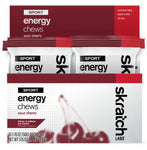 Skratch Labs Sport Energy Chews Caffeinated Sour Cherry Box of 10