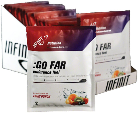 Infinit Nutrition Go Far Energy Drink Mix Fruit Punch 20 Single Serving Packets