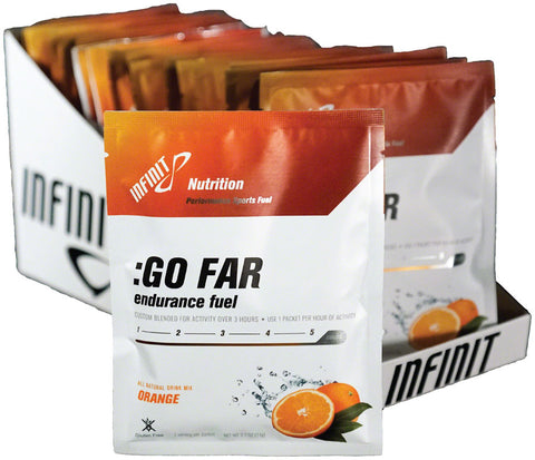 Infinit Nutrition Go Far Energy Drink Mix Orange 20 Single Serving Packets