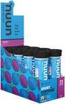 Nuun Sport + Caffeine Hydration Tablets Wild Berry Box of 8 Tubes