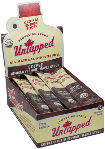 UnTapped Maple Syrup Coffee Infused Athletic Fuel Gel Packets Box of 20