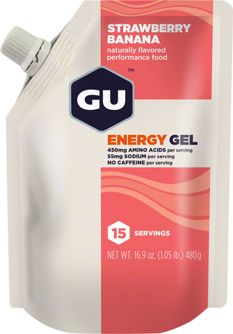 GU Energy Gel Strawberry Banana 15 Serving Pouch