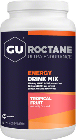 GU Roctane Energy Drink Mix Tropical 24 Serving Canister