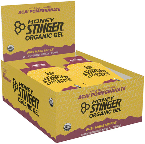 Honey Stinger Organic Energy Gel Acai and Pomegranate Box of 24