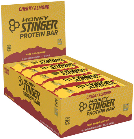 Honey Stinger 10g Protein Bar Chocolate Cherry Almond Box of 15