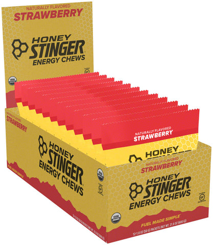 Honey Stinger Organic Energy Chews Strawberry Box of 12