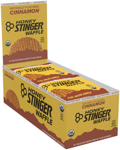 Honey Stinger Gluten Free Organic Waffle Cinnamon Box of 16