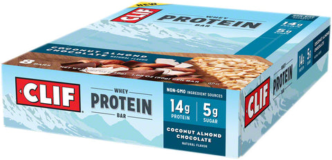 Clif Whey Protein Bar Coconut Almond Chocolate Box of 8