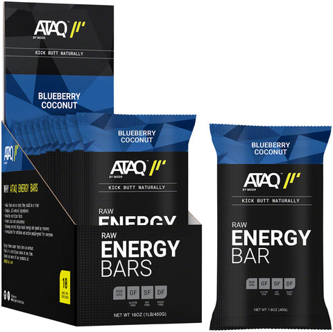 ATAQ by MODe Energy Bars Blueberry Coconut Box of 10 Bars
