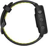 Forerunner 265S  Black Bezel and Case with Black Amp Yellow Silicone Band