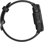 Garmin Forerunner 965 GPS Smartwatch - 47mm, Carbon Gray DLC Titanium Bezel, Black Case and Black/Powder Gray Silicone Band